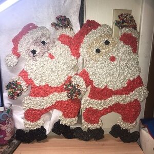 Vintage Melted Plastic Popcorn Santa Claus